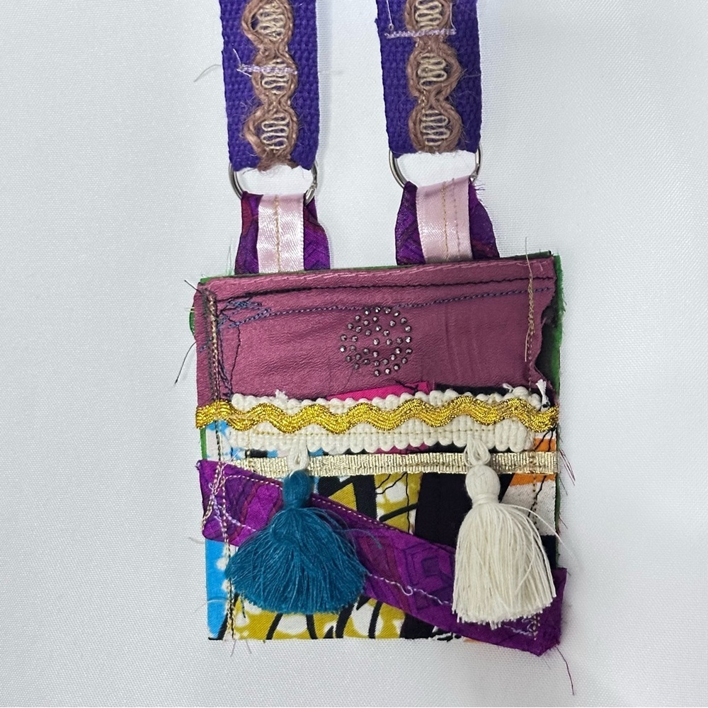 RUBYRUDI Necklace Purse, Hand Crafted, Amulet Wallet Pouch Artisan OOAK Signed